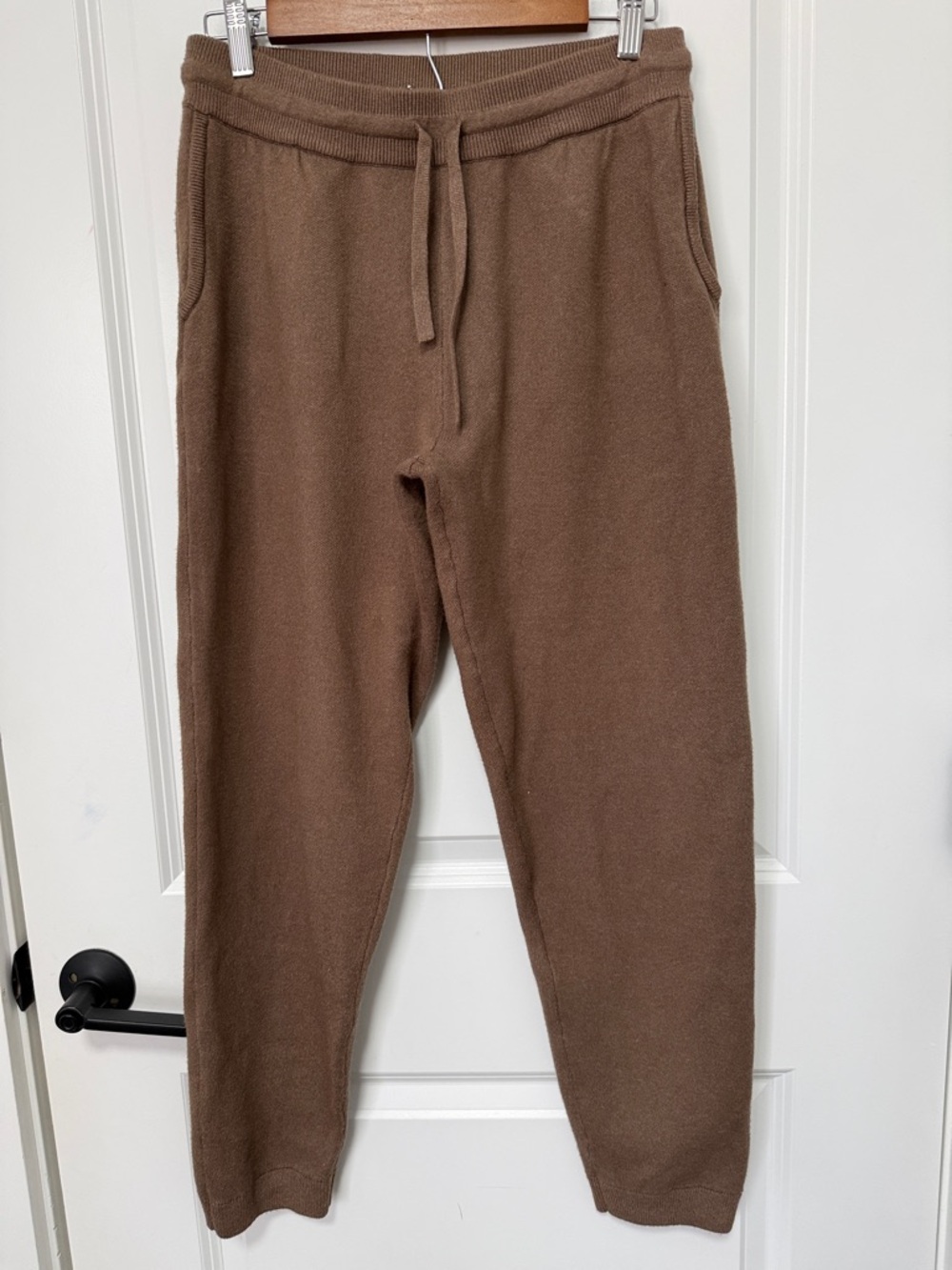 Monrow Women’s Tan Knit Jogger Pull On Sweatpants size Small